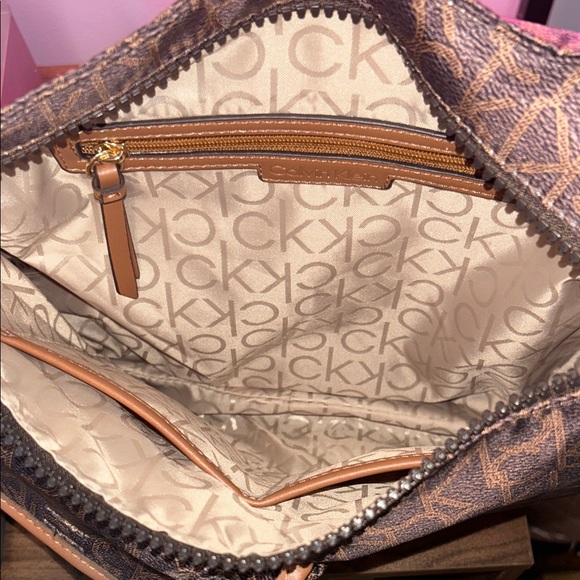 Calvin Klein Brown Monogram Messenger Bag - Picture 5 of 9